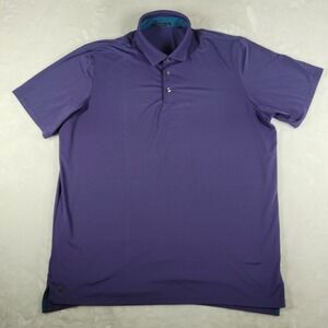 Greyson Polo Shirt Men's 2XL Purple Wolf Logo Golf Performance Knit Collar‎